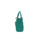 Christian Dior Cannage Lambskin Mini Lady Dior Bag Cobalt Green 