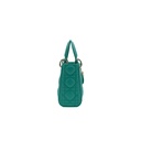 Christian Dior Cannage Lambskin Mini Lady Dior Bag Cobalt Green 