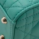 Christian Dior Cannage Lambskin Mini Lady Dior Bag Cobalt Green 