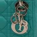 Christian Dior Cannage Lambskin Mini Lady Dior Bag Cobalt Green 
