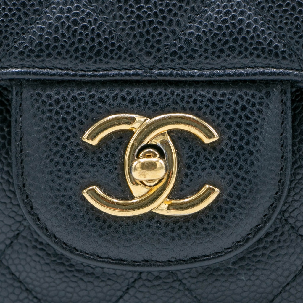 Chanel Jumbo Classic Double Flap Caviar Leather Black