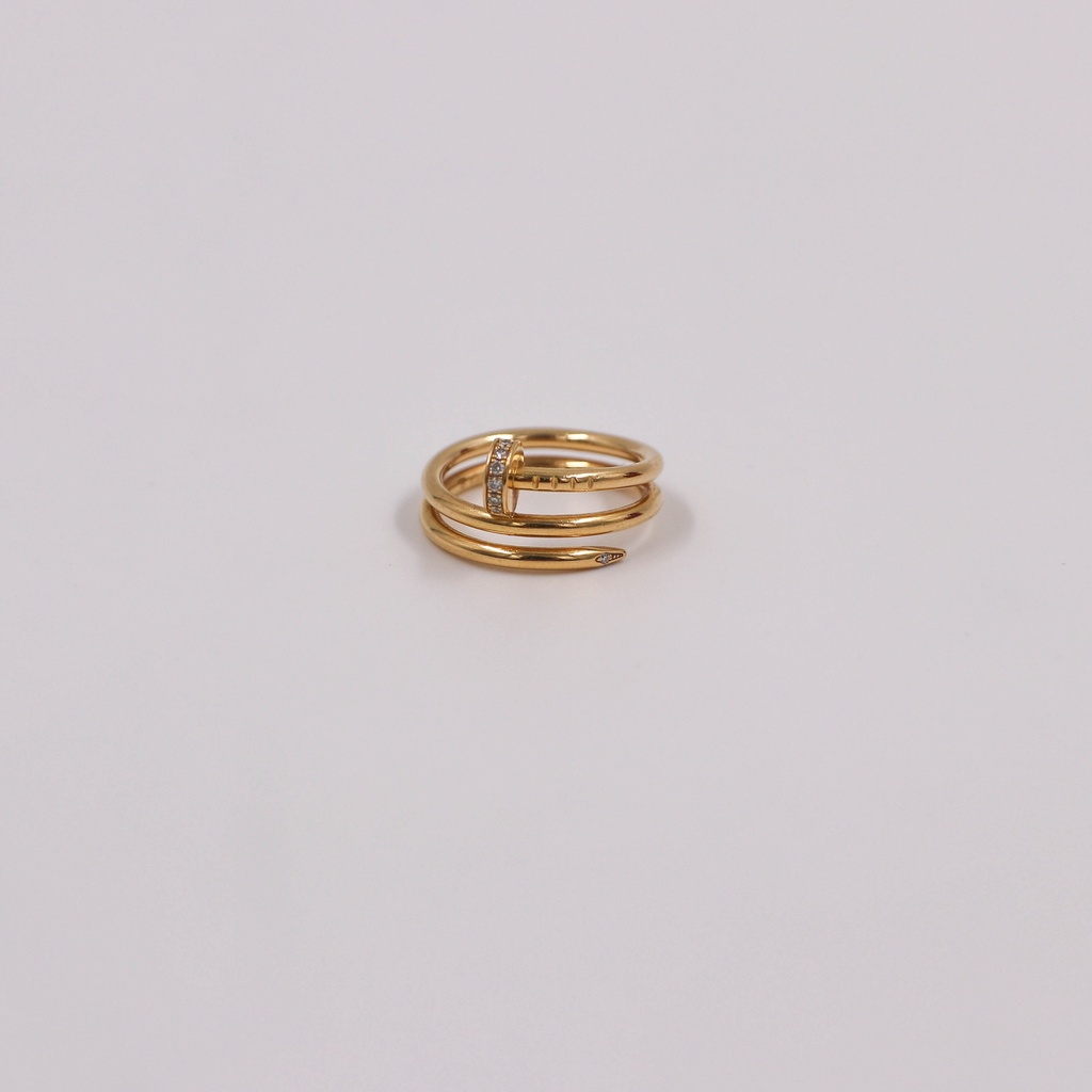 Cartier Juste un Clou Ring 750YG Diamond Size 20 BNS903