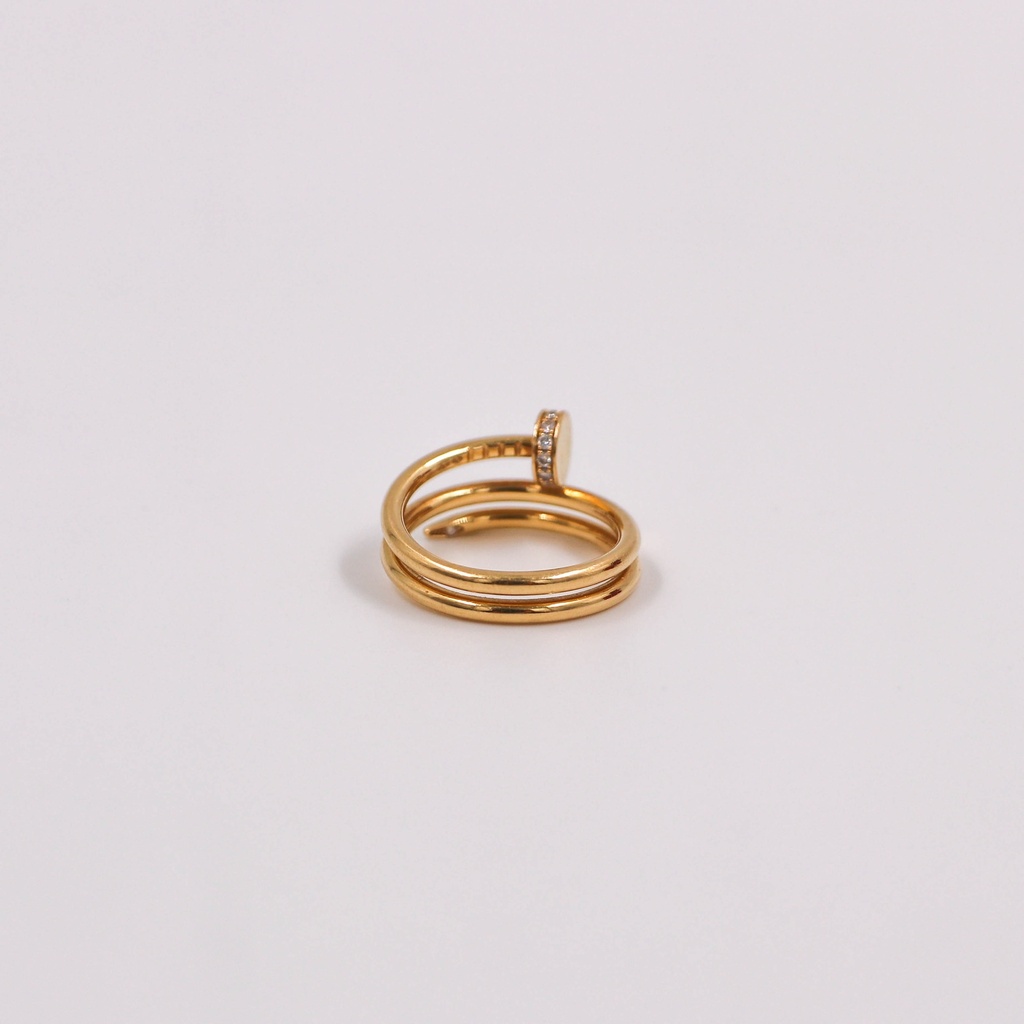 Cartier Juste un Clou Ring 750YG Diamond Size 20 BNS903