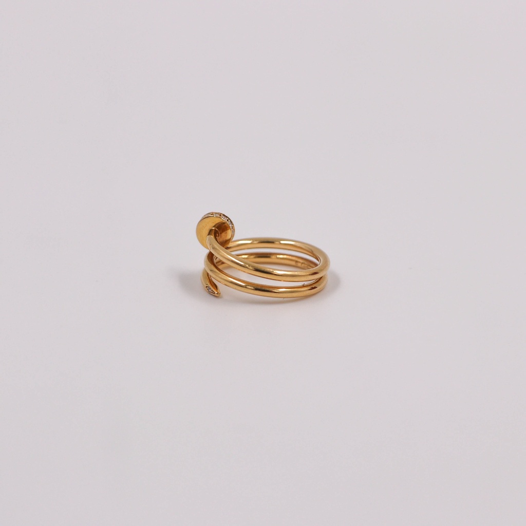 Cartier Juste un Clou Ring 750YG Diamond Size 20 BNS903