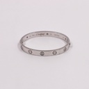 Cartier Love half Diamond Bracelet Size 16 Full Set