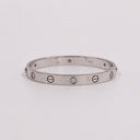 Cartier Love half Diamond Bracelet Size 16 Full Set