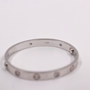 Cartier Love half Diamond Bracelet Size 16 Full Set