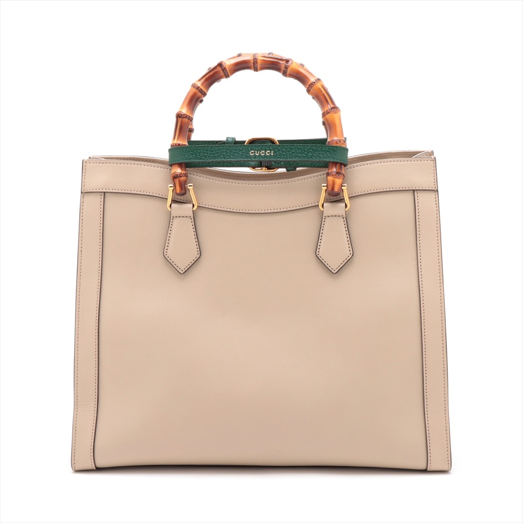 Gucci Bamboo Diana Leather Handbag Beige 655658