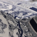 Christian Dior Medium Ecru and Blue Toile de Jouy Embroidery Book Tote 