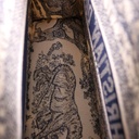 Christian Dior Medium Ecru and Blue Toile de Jouy Embroidery Book Tote 