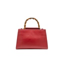 Gucci Nymphaea Bamboo Shoulder Hand Bag Red