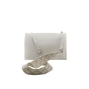Prada Glace Crossbody Shoulder Bag White Leather 1BD296