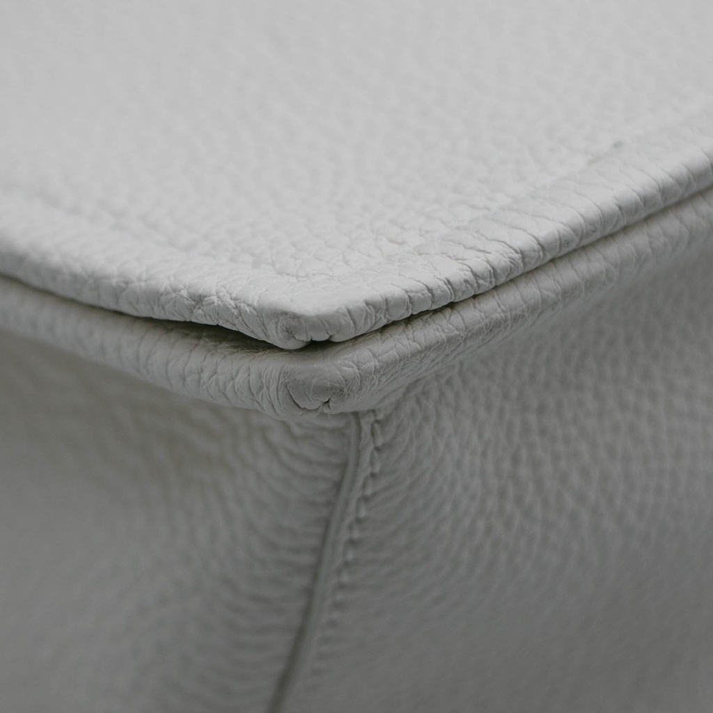 Prada Glace Crossbody Shoulder Bag White Leather 1BD296