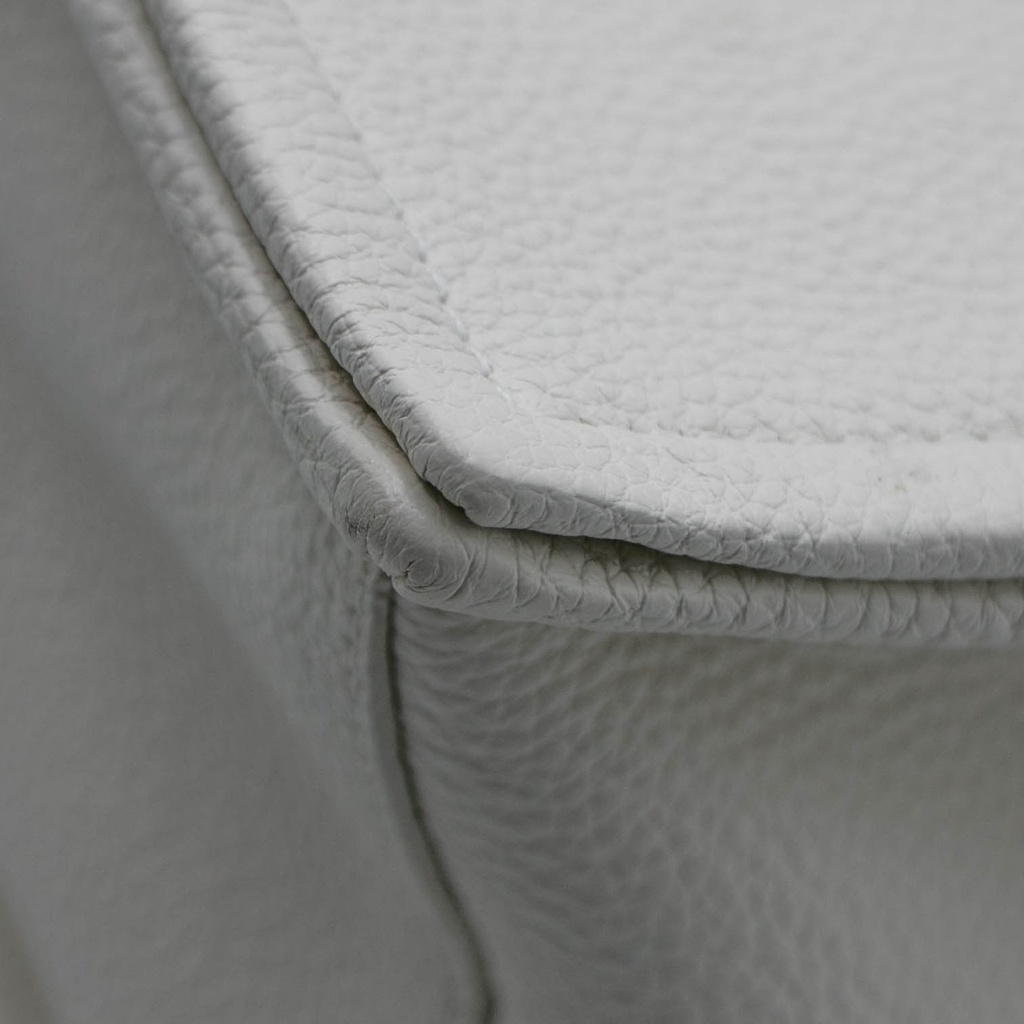 Prada Glace Crossbody Shoulder Bag White Leather 1BD296