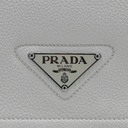 Prada Glace Crossbody Shoulder Bag White Leather 1BD296