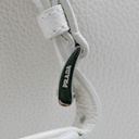 Prada Glace Crossbody Shoulder Bag White Leather 1BD296