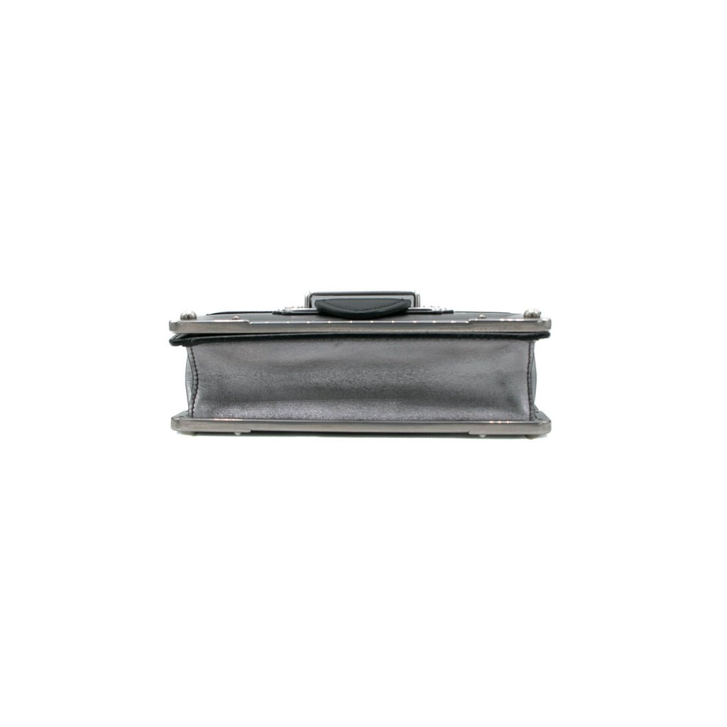 Prada Saffiano-Trimmed Vitello Metal Cahier Bag
