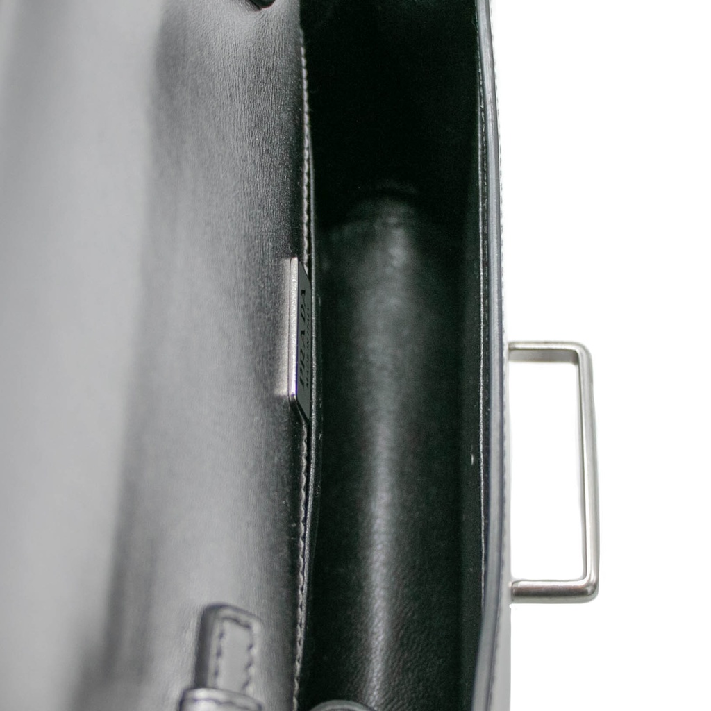 Prada Saffiano-Trimmed Vitello Metal Cahier Bag