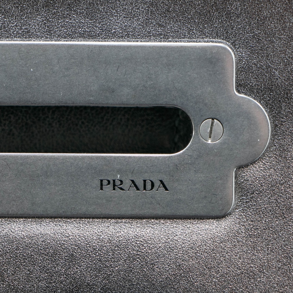 Prada Saffiano-Trimmed Vitello Metal Cahier Bag