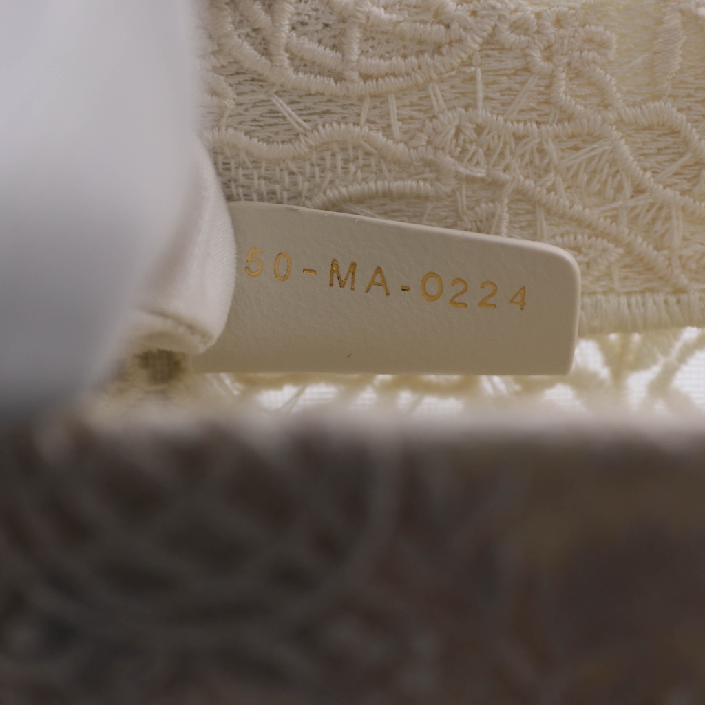 Christian Dior Medium Canvas White Sun Embroidery Book Tote