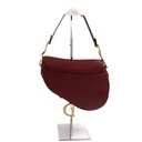 Christian Dior Medium Leather Saddle Bag Red