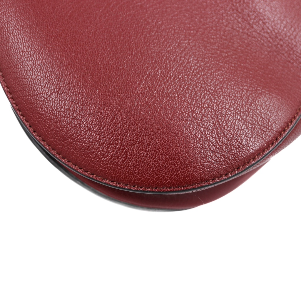 Christian Dior Medium Leather Saddle Bag Red