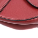 Christian Dior Medium Leather Saddle Bag Red