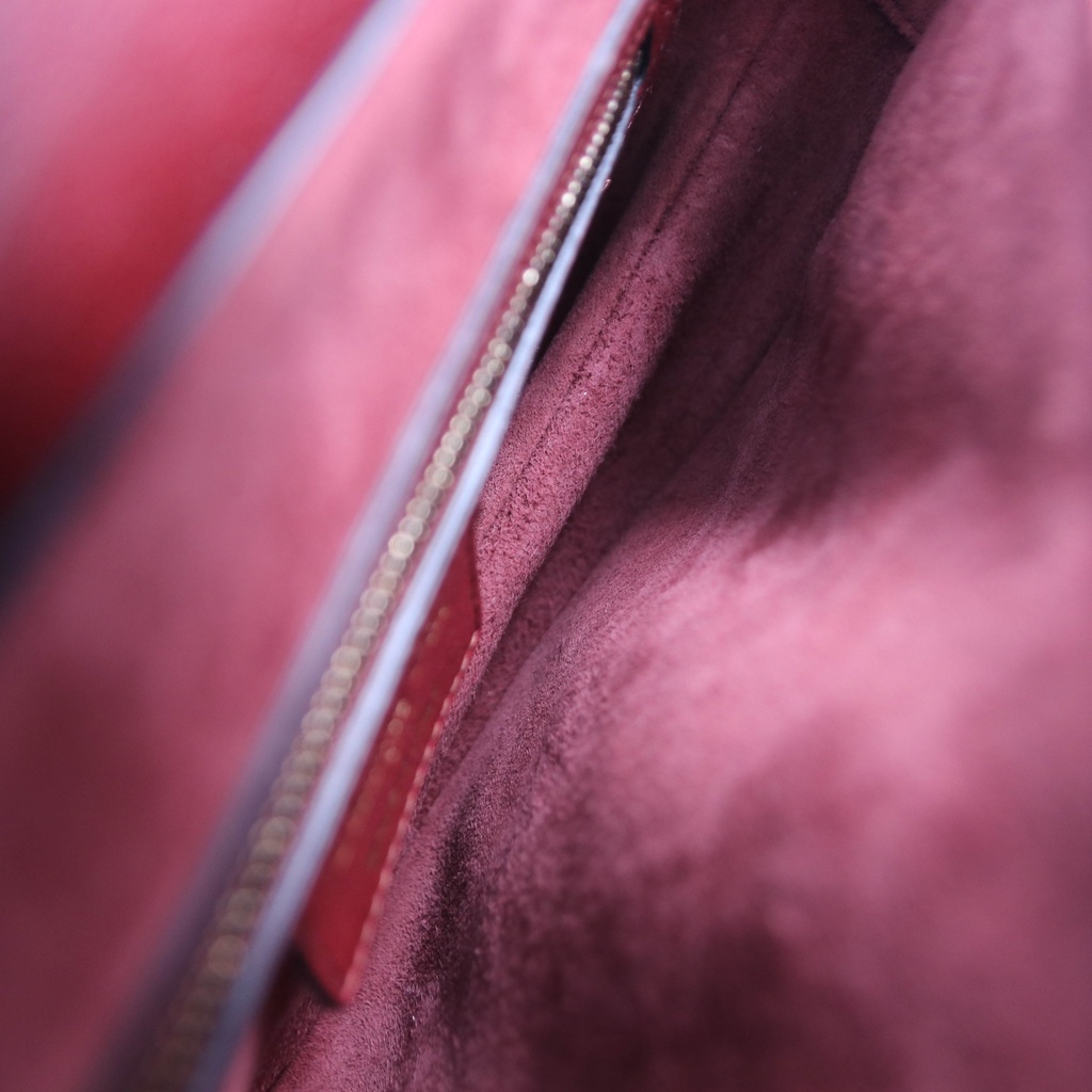 Christian Dior Medium Leather Saddle Bag Red