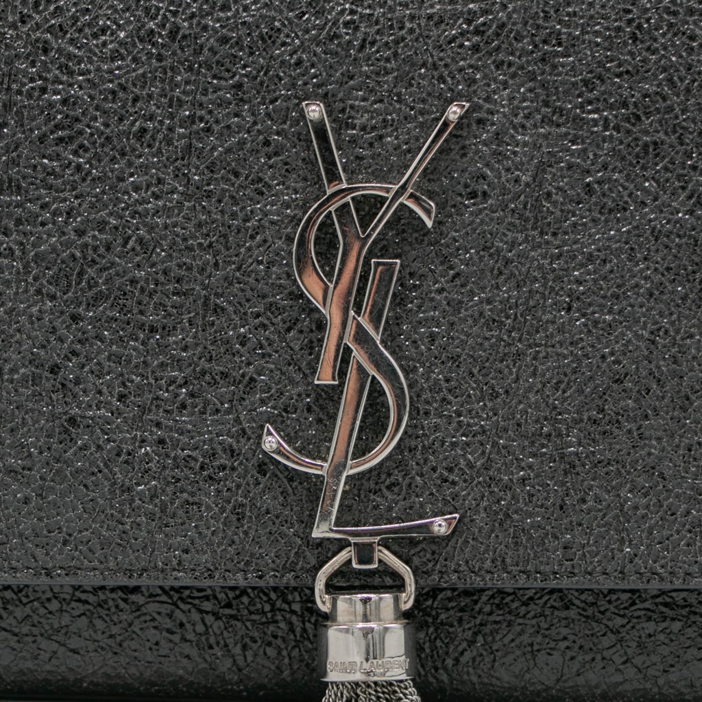 Saint Laurent Kate Clutch Sparkle Black