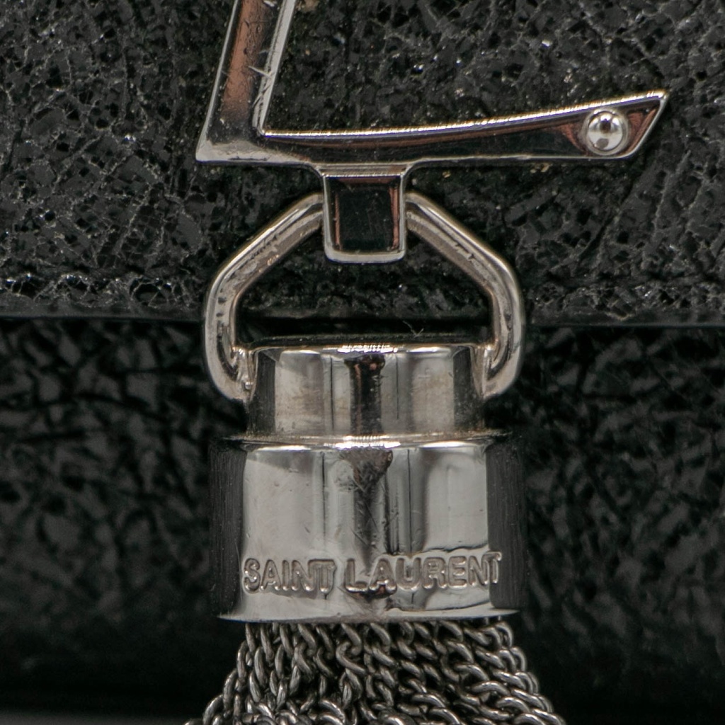 Saint Laurent Kate Clutch Sparkle Black
