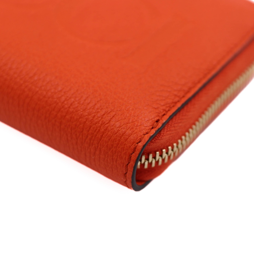 Gucci Leather Continental Orange Wallet 658691