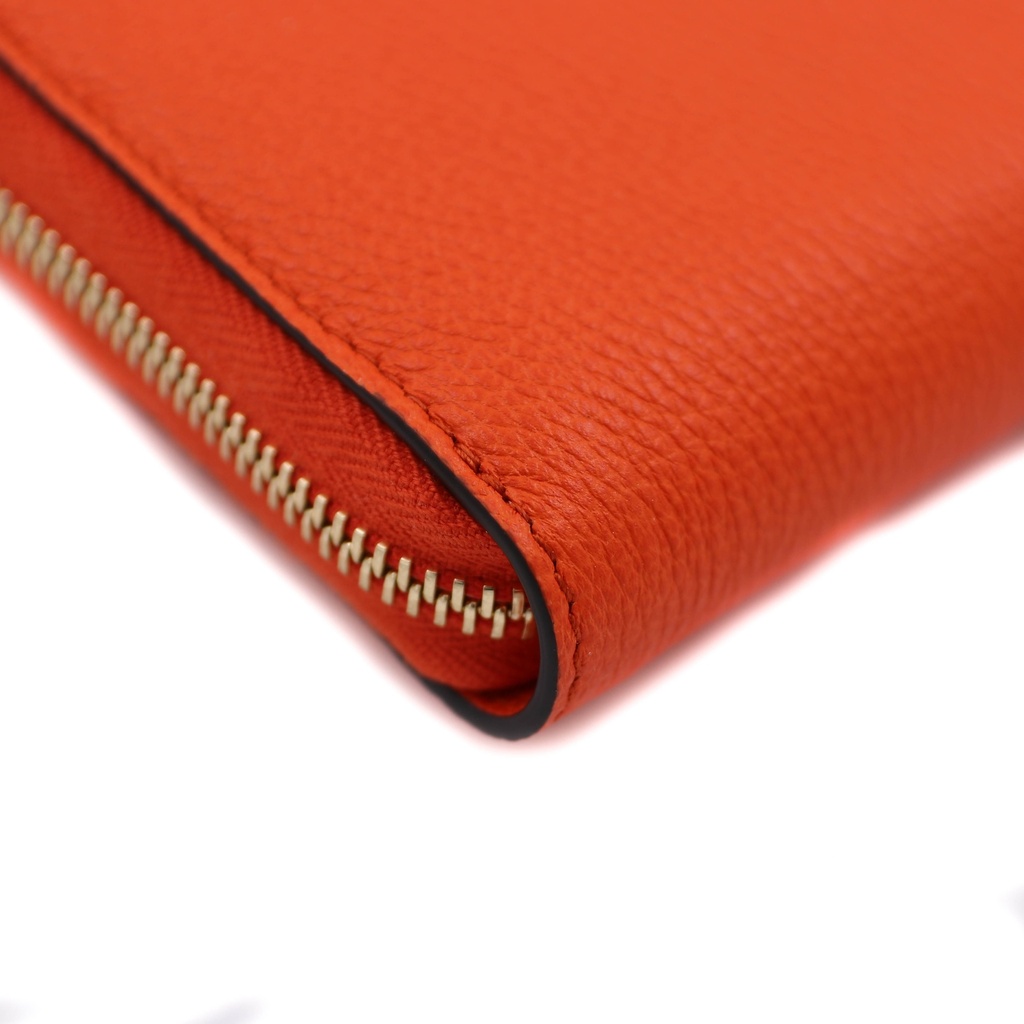 Gucci Leather Continental Orange Wallet 658691