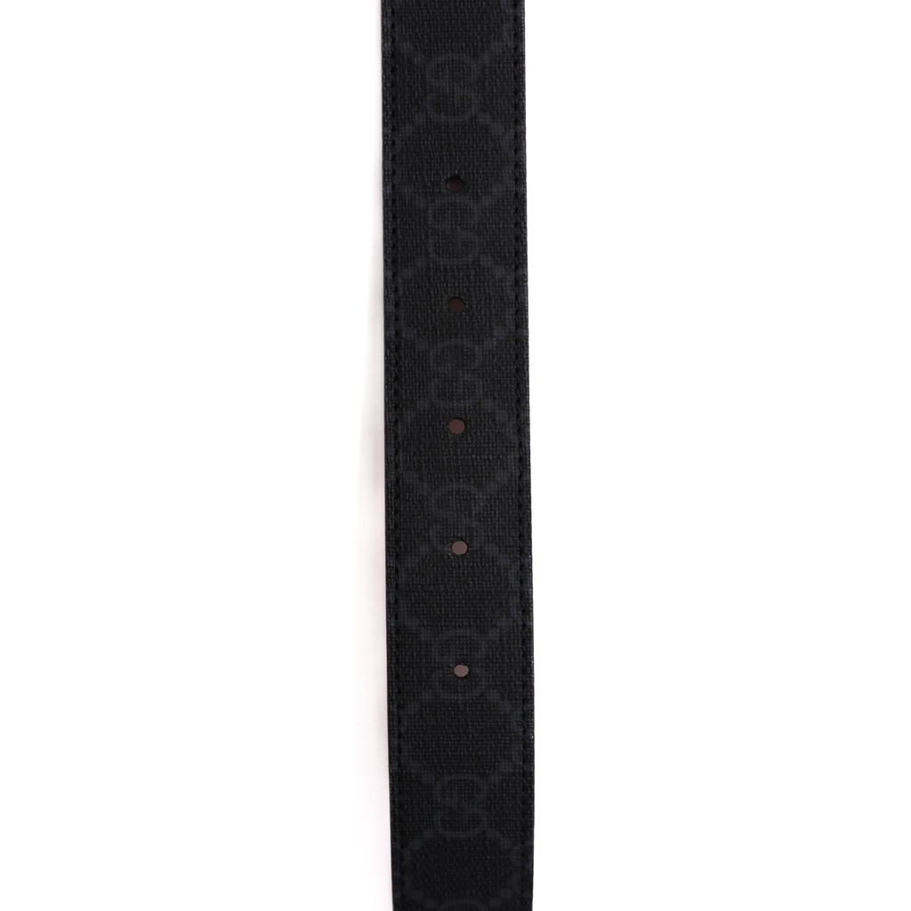 Gucci Men's Slim Black Leather Belt With Red Double G 414516 In Size 85 34
