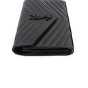 Yves Saint Laurent Chevron Cassandre Wallet on Chain Black