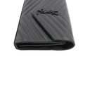 Yves Saint Laurent Chevron Cassandre Wallet on Chain Black