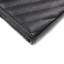 Yves Saint Laurent Chevron Cassandre Wallet on Chain Black