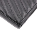 Yves Saint Laurent Chevron Cassandre Wallet on Chain Black