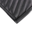 Yves Saint Laurent Chevron Cassandre Wallet on Chain Black