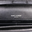 Yves Saint Laurent Chevron Cassandre Wallet on Chain Black