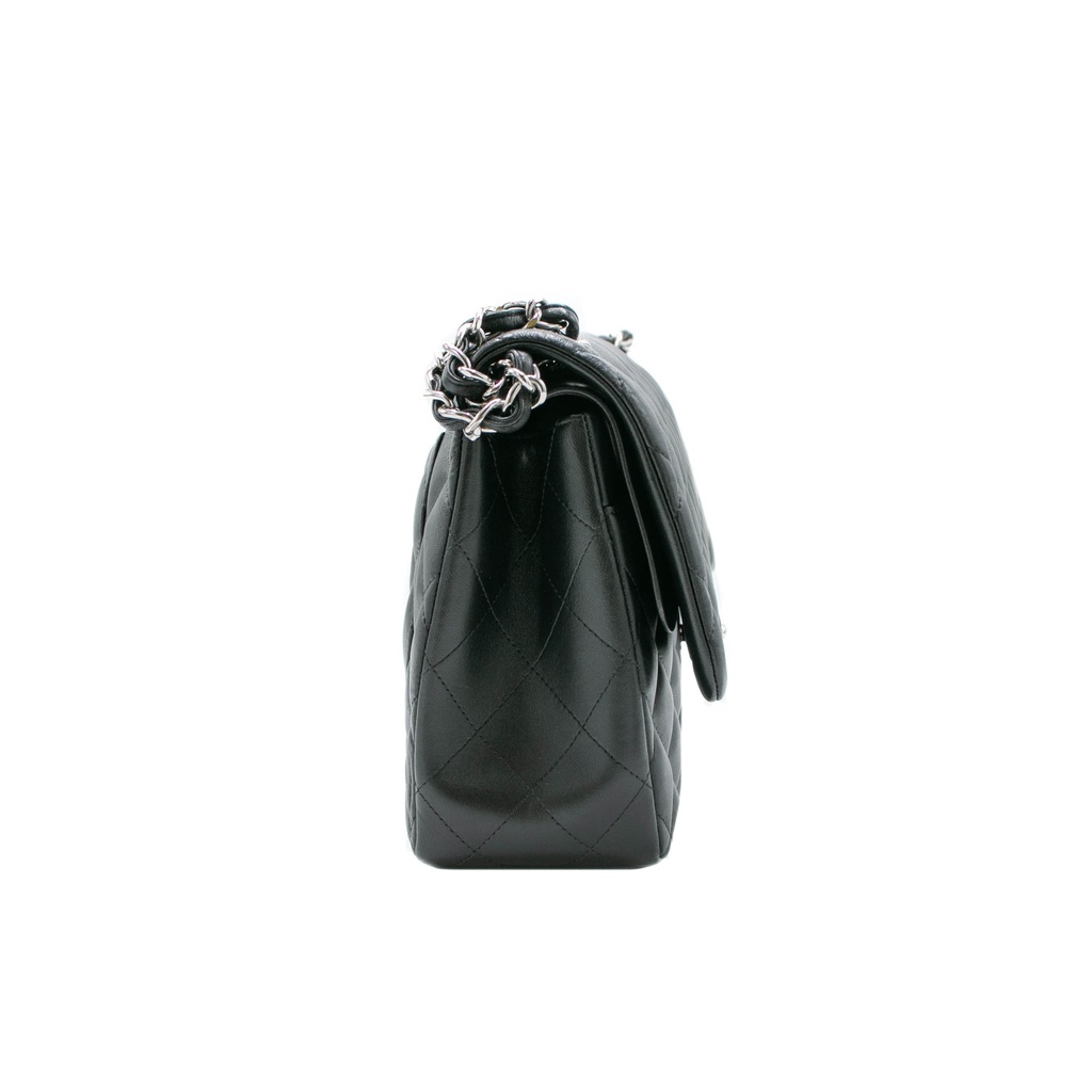 Chanel Classic Jumbo Calfskin/Lambskin Double Flap Black Handbag