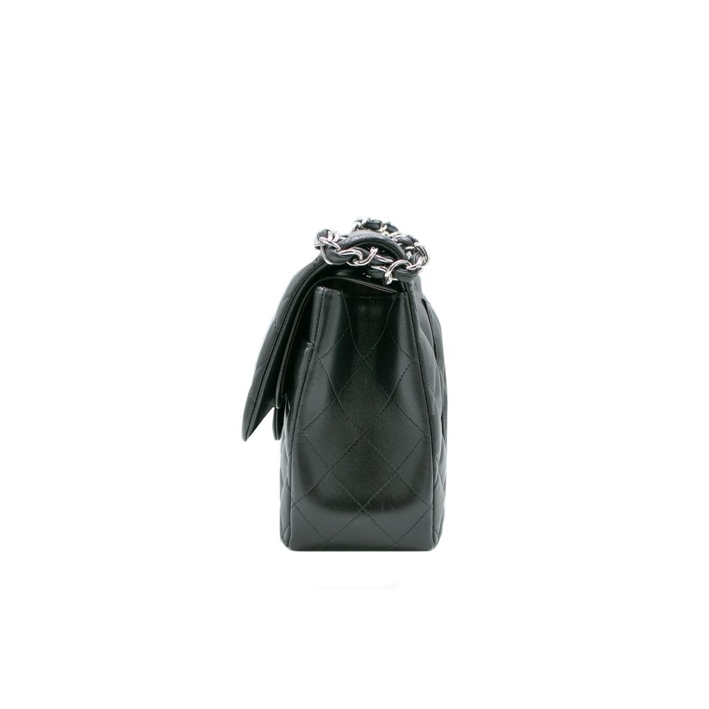 Chanel Classic Jumbo Calfskin/Lambskin Double Flap Black Handbag