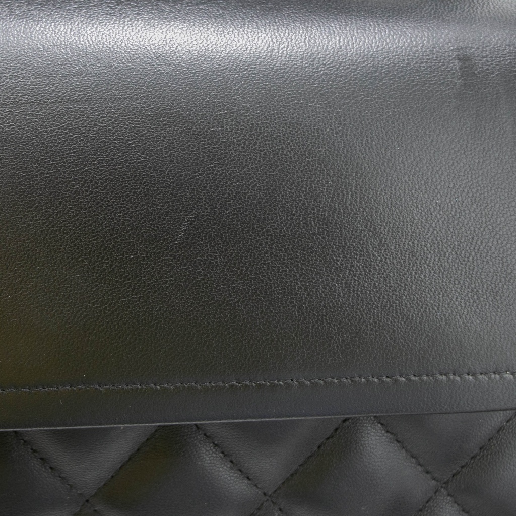 Chanel Classic Jumbo Calfskin/Lambskin Double Flap Black Handbag