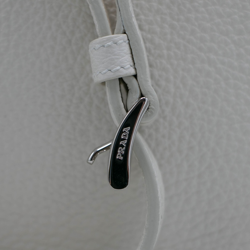 Prada Glace Crossbody Shoulder Bag White Leather