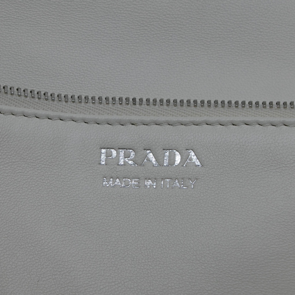 Prada Glace Crossbody Shoulder Bag White Leather