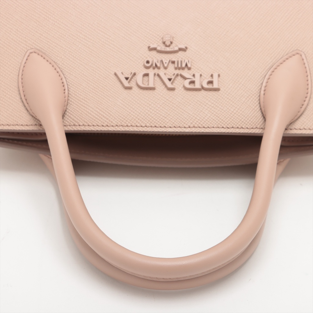 Prada Saffiano Cuir Leather 2 Way Handbag 