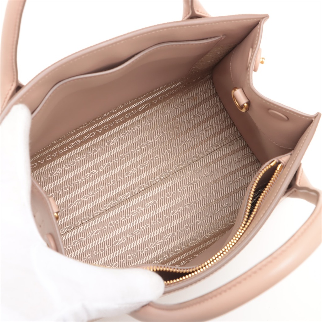 Prada Saffiano Cuir Leather 2 Way Handbag 