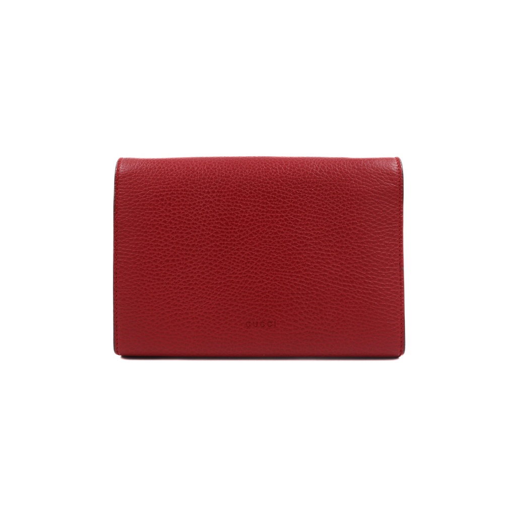 Gucci Calfskin Mini Dionysus Red Wallet on Chain