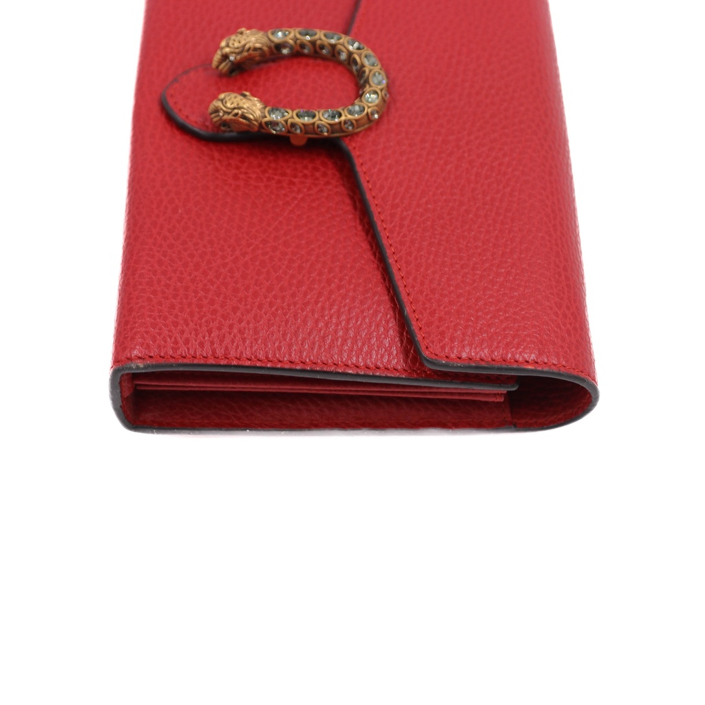 Gucci Calfskin Mini Dionysus Red Wallet on Chain