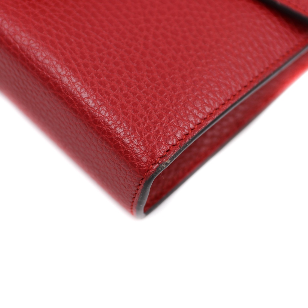 Gucci Calfskin Mini Dionysus Red Wallet on Chain
