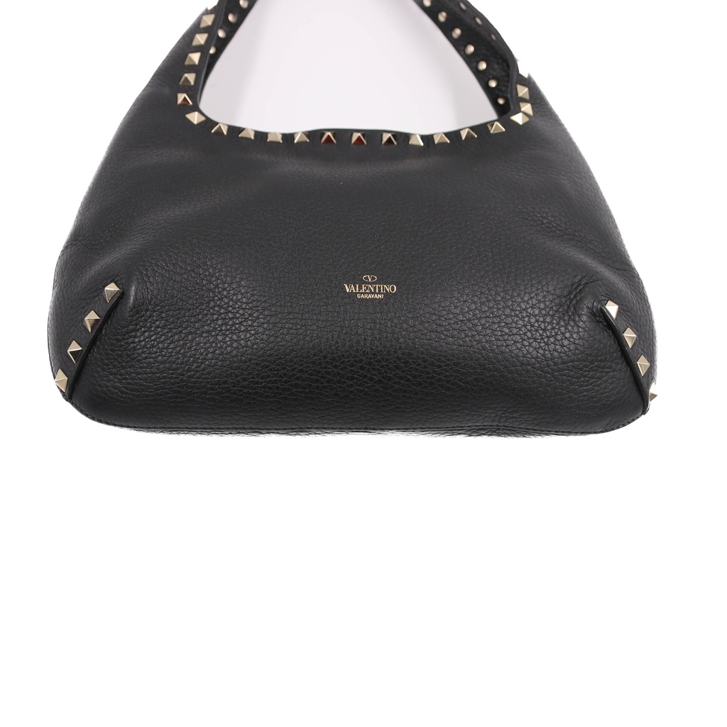 Valentino Rockstud Leather Shoulder Bag Black